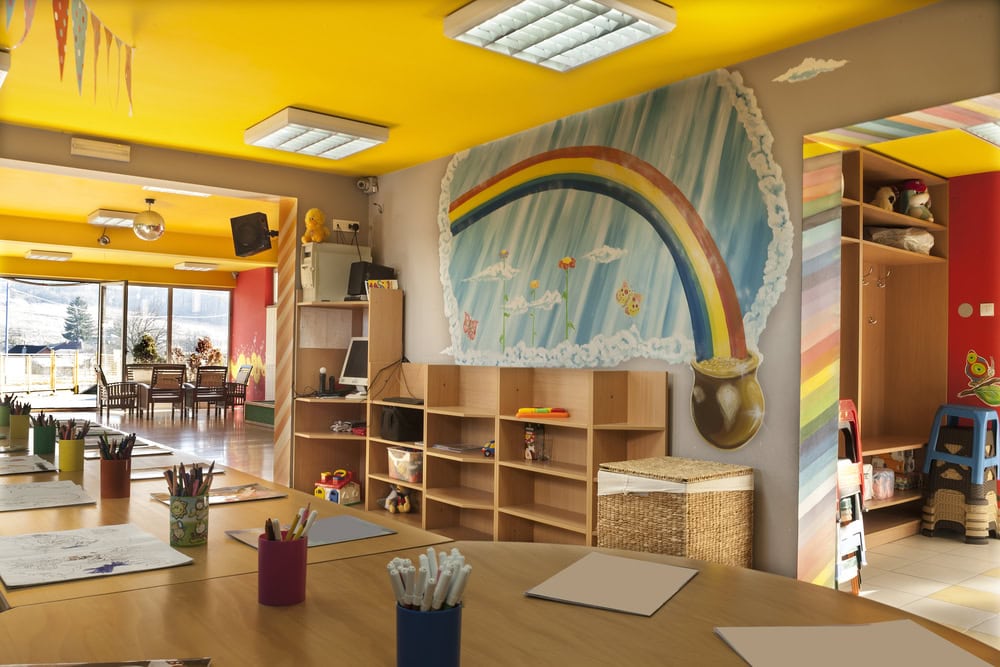 A,day,care,center,for,children,with,mottled,walls,and