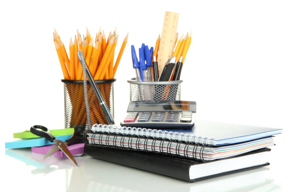 School,and,office,supplies,isolated,on,white
